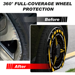 Wheel Covers (4-Pack) - Universal Fit for Most Rims, Replaceable Rim Protector, Durable Scratch, Center Lock Installation(0137)