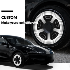 19/ 20 Inch Wheel Covers for Tesla Model Y Juniper Crossflow Wheels 2025, Centers Lock Installation Rim Protector, Full Coverage Hubcaps Exterior Accessories (0345, 4 PCS)