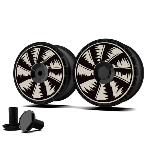 Custom Wheel Covers for Tesla Model S/X/Cybertruck Wheel Hubs, Replaceable Rim Protector, Durable Scratch, Center Lock Installation (0102，Set of 4)