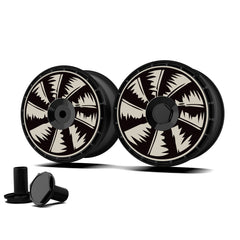 Custom Wheel Covers for Tesla Model S/X/Cybertruck Wheel Hubs, Replaceable Rim Protector, Durable Scratch, Center Lock Installation (0102，Set of 4)
