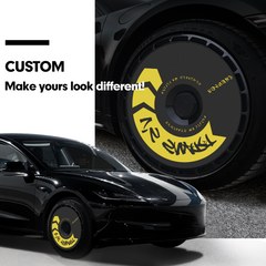 (4-Pack) Wheel Covers for Tesla Model Y Wheel Hubs, Full Coverage Rim Protector, Centers Lock Installation Hubcaps for Scratch Resistance, Fits 2021-2024( 0048, 19/20 inch)