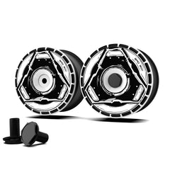 Custom Wheel Covers for Tesla Model S/X/Cybertruck Wheel Hubs, Replaceable Rim Protector, Durable Scratch, Center Lock Installation (0097，Set of 4)