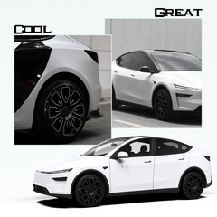 19/ 20 Inch Wheel Covers for Tesla Model Y Juniper Crossflow Wheels 2025, Centers Lock Installation Rim Protector, Full Coverage Hubcaps Exterior Accessories (0347, 4 PCS)