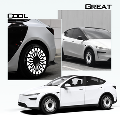 19/ 20 Inch Wheel Covers for Tesla Model Y Juniper Crossflow Wheels 2025, Centers Lock Installation Rim Protector, Full Coverage Hubcaps Exterior Accessories (0318, 4 PCS)