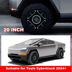 Wheel Covers for Tesla Model X/S/ Cybertruck, Full Coverage Hubcaps Replacement, Centers Lock Installation Rim Cover Protector (0110, Set of 4)