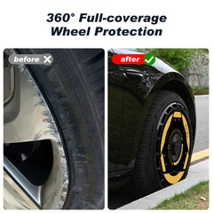 Custom Wheel Covers for Tesla Model S/X/Cybertruck Wheel Hubs, Replaceable Rim Protector, Durable Scratch, Center Lock Installation (0062，Set of 4)