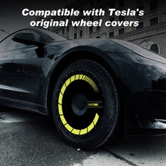 Wheel Cover for Tesla Model 3 18-Inch, Snap-On Full Coverage Rim Protector, Less Wind Drag, Tesla Model 3 Accessories, Fit 2017-2023,0222