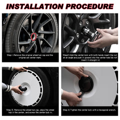 Custom Wheel Covers for Tesla Model 3 Wheel Hubs, Replaceable Rim Protector, Durable Scratch, Center Lock Installation Fit 2017-2023 (Pure White)
