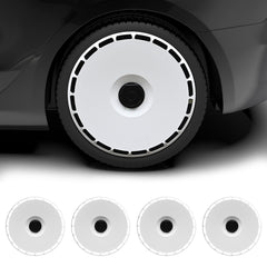 Wheel Covers for BYD Atto 2 , Full Coverage Hubcaps Replacement, Centers Lock Installation Rim Cover Protector (Pure White, Set of 4)