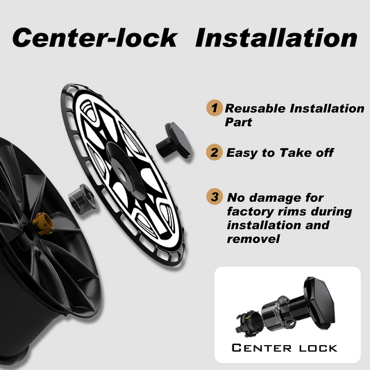Custom Wheel Covers, Replaceable Rim Protector, Durable Scratch, Center Lock Installation