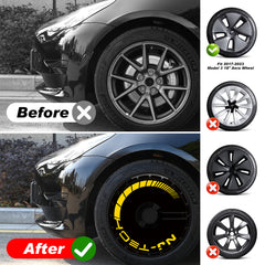Wheel Cover for Tesla Model 3 18-Inch, Snap-On Full Coverage Rim Protector, Less Wind Drag, Tesla Model 3 Accessories, Fit 2017-2023,0016