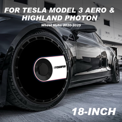 Wheel Cover for Tesla Model 3 Aero & Highland Photon Wheel Hubs, Full Coverage Hubcaps, Center Lock Installed Rim Protectors Exterior Accessories Fit for 2020-2025 ( 0313, 4 PCS)