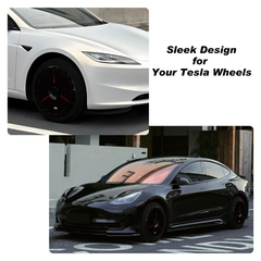 Wheel Cover for Tesla Model 3 Aero & Highland Photon Wheel Hubs, Full Coverage Hubcaps, Center Lock Installed Rim Protectors Exterior Accessories Fit for 2020-2025 (0195, 4 PCS)