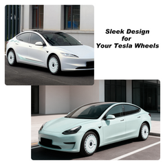 (4-Pack) Wheel Covers for Tesla Model Y Wheel Hubs, Full Coverage Rim Protector, Centers Lock Installation Hubcaps for Scratch Resistance, Fits 2021-2024( 0310, 19/20 inch)