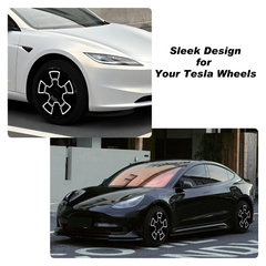(4-Pack) Wheel Covers for Tesla Model Y Wheel Hubs, Full Coverage Rim Protector, Centers Lock Installation Hubcaps for Scratch Resistance, Fits 2021-2024( 0232, 19/20 inch)