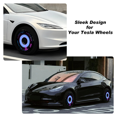 (4-Pack) Wheel Covers for Tesla Model Y Wheel Hubs, Full Coverage Rim Protector, Centers Lock Installation Hubcaps for Scratch Resistance, Fits 2021-2024( 0325, 19/20 inch)
