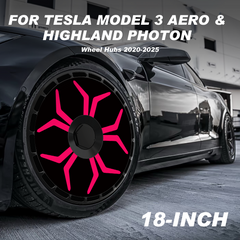 Wheel Cover for Tesla Model 3 Aero & Highland Photon Wheel Hubs, Full Coverage Hubcaps, Center Lock Installed Rim Protectors Exterior Accessories Fit for 2020-2025 ( 0281, 4 PCS)