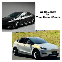 (4-Pack) Wheel Covers for Tesla Model Y Wheel Hubs, Full Coverage Rim Protector, Centers Lock Installation Hubcaps for Scratch Resistance, Fits 2021-2024( 0330,19/20 inch)