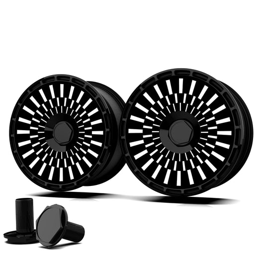 Custom Wheel Covers, Replaceable Rim Protector, Durable Scratch, Center Lock Installation  (Aurora, 4 PCS)