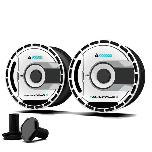 Custom Wheel Covers, Replaceable Rim Protector, Durable Scratch, Center Lock Installation (Future, 4 PCS)