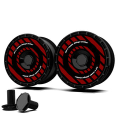 Wheel Cover For Audi Wheel Hubs, Full Coverage Hubcaps, Center Lock Installation Rim Protectors Exterior Accessories (Red Rock, 4 PCS)