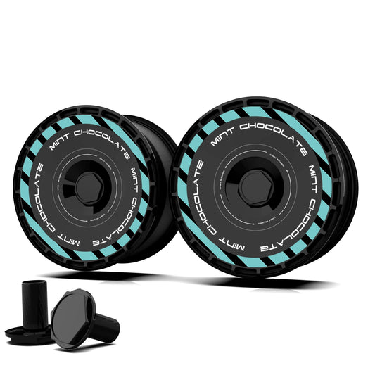 Custom Wheel Covers, Replaceable Rim Protector, Durable Scratch, Center Lock Installation  (Mint Green, 4 PCS)