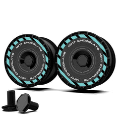 Custom Wheel Covers, Replaceable Rim Protector, Durable Scratch, Center Lock Installation  (Mint Green, 4 PCS)