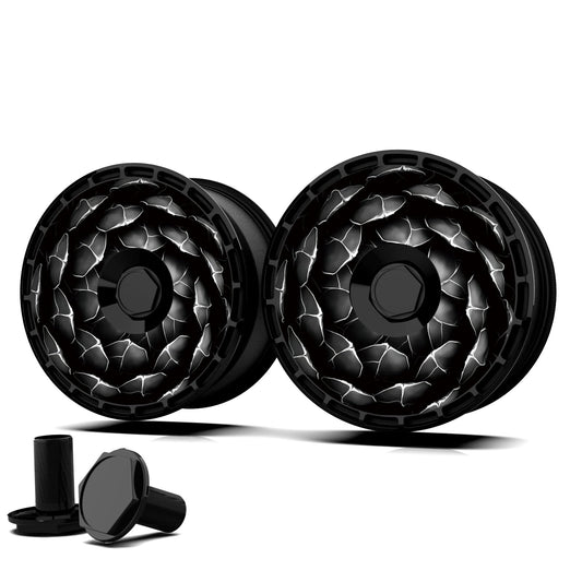 18 Inch Wheel Cover for Tesla Model 3 Aero/Highland Photon Wheel Hubs, Full Coverage Hubcaps, Center Lock Installation Rim Protectors Exterior Accessories Fit for 2020-2025 (Black Rose, 4 PCS)