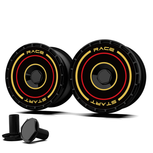 Custom Wheel Covers, Replaceable Rim Protector, Durable Scratch, Center Lock Installation (Race Start, 4 PCS)