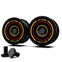 Custom Wheel Covers, Replaceable Rim Protector, Durable Scratch, Center Lock Installation (Race Start, 4 PCS)