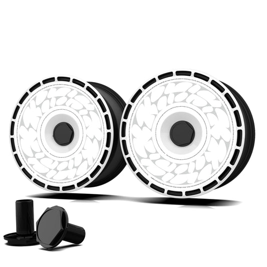 Custom Wheel Covers, Replaceable Rim Protector, Durable Scratch, Center Lock Installation  (Trail Tracker, 4 PCS)
