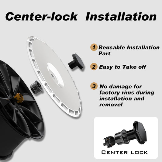 Custom Wheel Covers, Replaceable Rim Protector, Durable Scratch, Center Lock Installation (Future, 4 PCS)