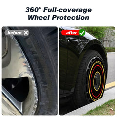 Custom Wheel Covers, Replaceable Rim Protector, Durable Scratch, Center Lock Installation (Race Start, 4 PCS)
