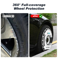 Custom Wheel Covers, Replaceable Rim Protector, Durable Scratch, Center Lock Installation (Future, 4 PCS)