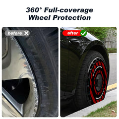 Wheel Cover For Audi Wheel Hubs, Full Coverage Hubcaps, Center Lock Installation Rim Protectors Exterior Accessories (Red Rock, 4 PCS)