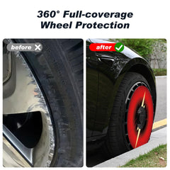 Custom Wheel Covers, Replaceable Rim Protector, Durable Scratch, Center Lock Installation(Lightning, 4 PCS)