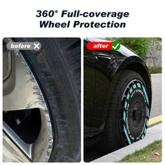 Custom Wheel Covers, Replaceable Rim Protector, Durable Scratch, Center Lock Installation  (Mint Green, 4 PCS)
