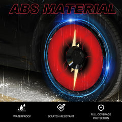 Custom Wheel Covers, Replaceable Rim Protector, Durable Scratch, Center Lock Installation(Lightning, 4 PCS)