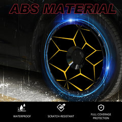 19/ 20 Inch Wheel Covers for Tesla Model Y Juniper Crossflow Wheels 2025, Centers Lock Installation Rim Protector, Full Coverage Hubcaps Exterior Accessories (Yellow Lava, 4 PCS)
