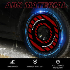 Wheel Cover For Audi Wheel Hubs, Full Coverage Hubcaps, Center Lock Installation Rim Protectors Exterior Accessories (Red Rock, 4 PCS)