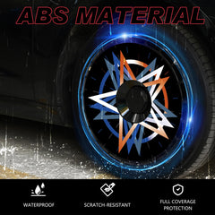 Wheel Cover for Audi Wheel Hubs, Full Coverage Hubcaps, Center Lock Installation Rim Protectors Exterior Accessories (Illusion, 4 PCS)