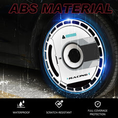 Custom Wheel Covers, Replaceable Rim Protector, Durable Scratch, Center Lock Installation (Future, 4 PCS)