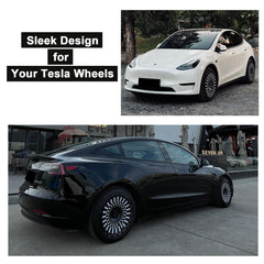18 Inch Wheel Cover for Tesla Model 3 Aero/Highland Photon Wheel Hubs, Full Coverage Hubcaps, Center Lock Installation Rim Protectors Exterior Accessories Fit for 2020-2025 (Aurora, 4 PCS)